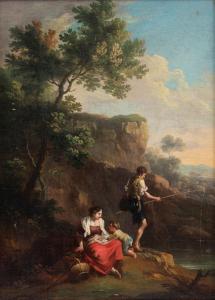 Vittorio Amedeo Cignaroli (Turim 1730 - 1800), Pendant de cenas campestres, 1760 aprox. VENDIDOS